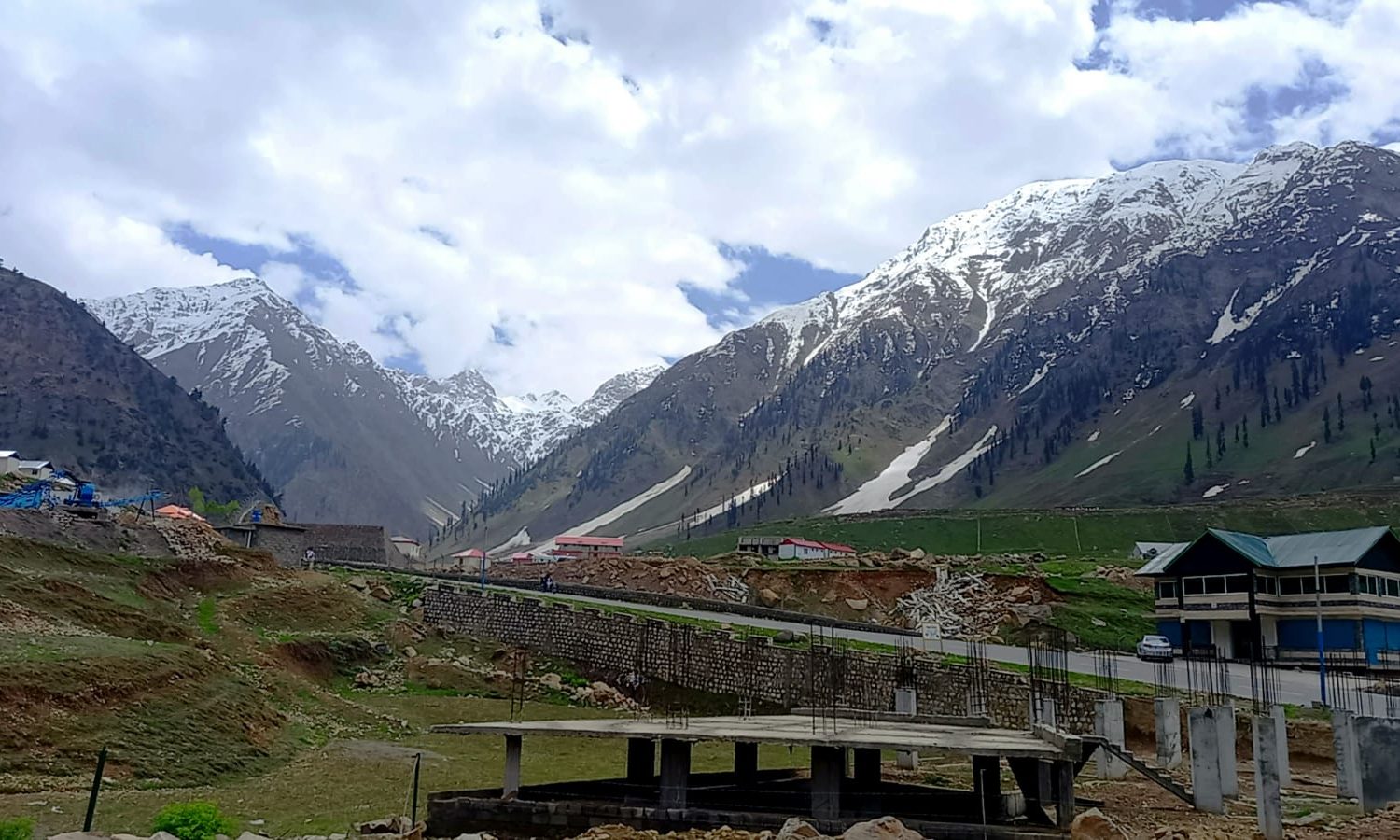 Naran Valley Mountains View in cloudy weather