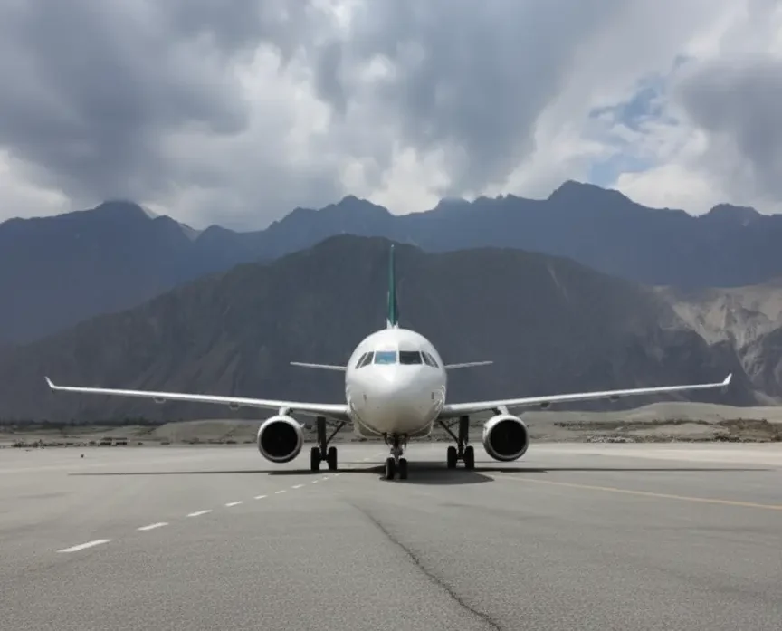 skardu airport pia plane