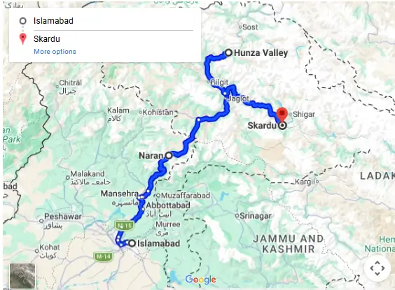 skardu valley tour plan map - Rozefs Tourism