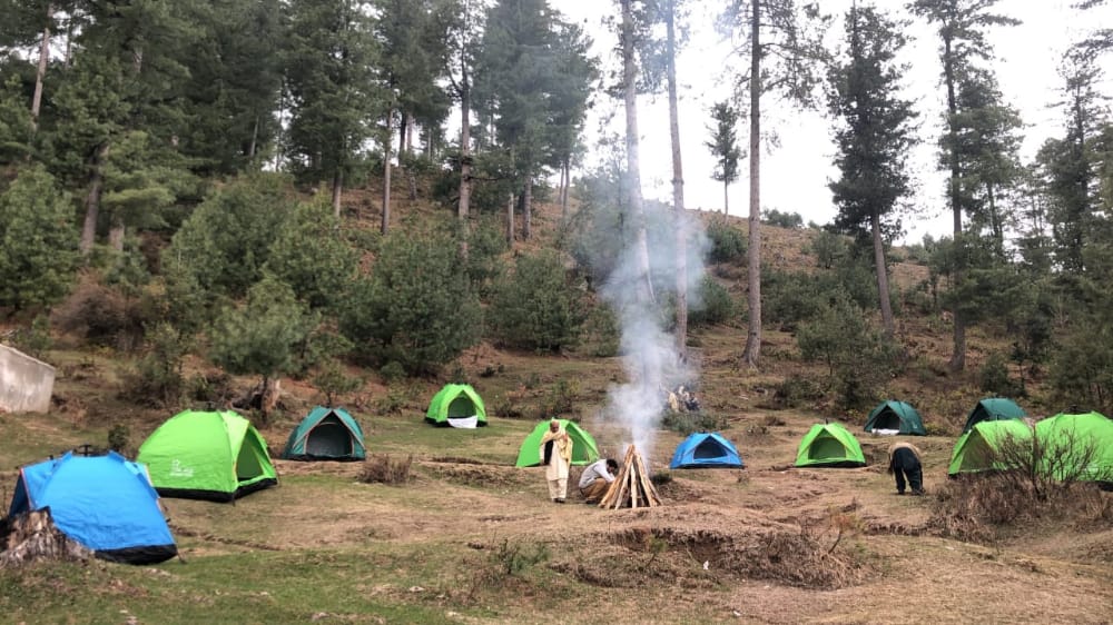 Camping in Hotel in Jhelum Valley Azad Kashmir view of the valley