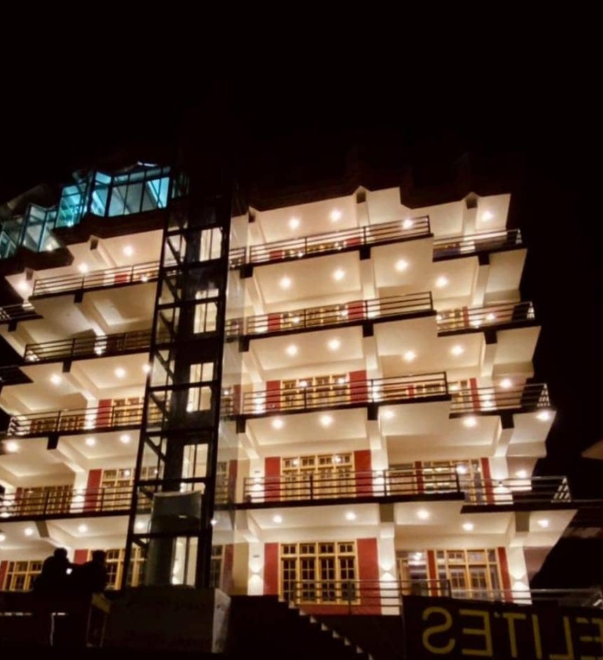 Front view of Hunza valley hotel