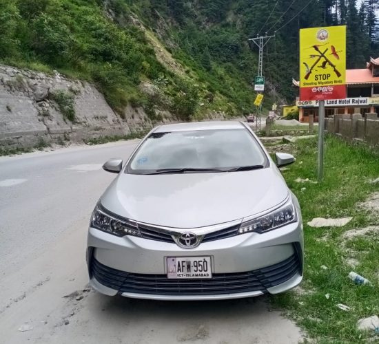 Toyota Corolla available for rent in Islamabad and Hunza Gilgit for Hunza valley tour