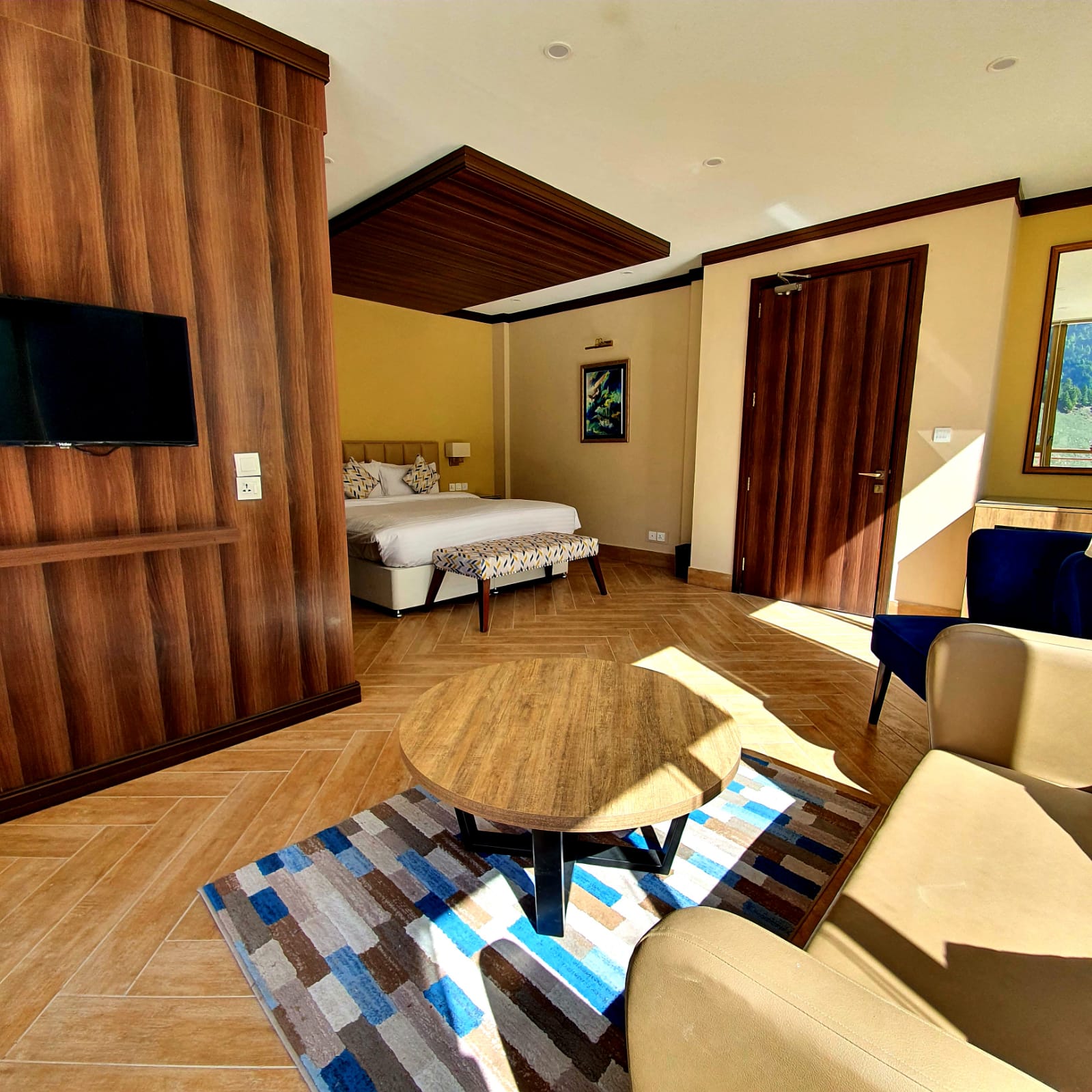 Bedroom of a Luxuy hotel in Naran
