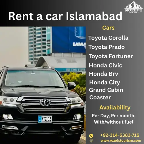 Waheed Rent Car Rent a Car Islamabad | Top Car Hire & Best Rates - Rozefs Tourism